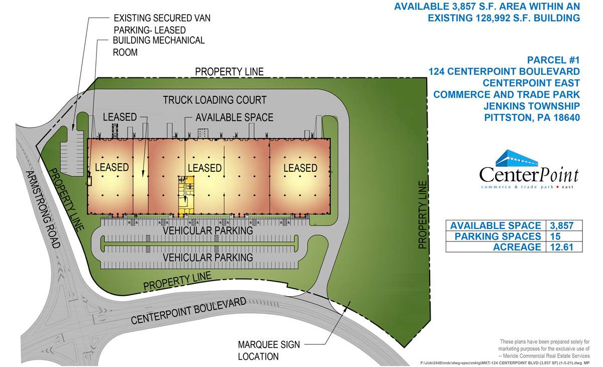 124 CenterPoint Blvd office site plan