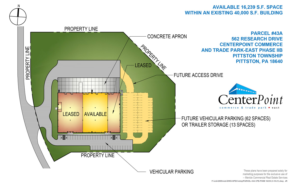 560-570 Research Drive, CenterPoint East site plan